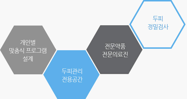 개인별맞춤식 프로그램설계 두피관리전용공간 전문약품전문의료진 두피정밀검사